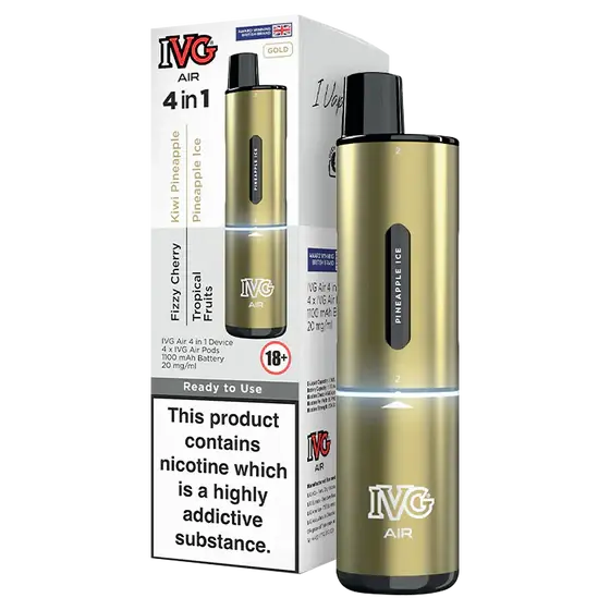 GOLD EDITION IVG AIR 4 IN 1 VAPE KIT Crystal wape