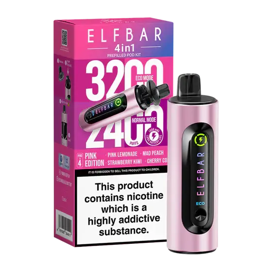 PINK EDITION ELFBAR 4IN1 VAPE KIT Crystal wape