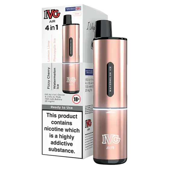 PINK EDITION IVG AIR 4 IN 1 VAPE KIT Crystal wape