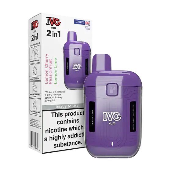 PURPLE EDITION IVG AIR 2 IN 1 VAPE KIT Crystal wape