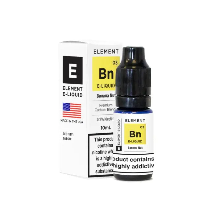 Banana Nut - 10ml Element Traditional Range E-Liquid ByronVapes