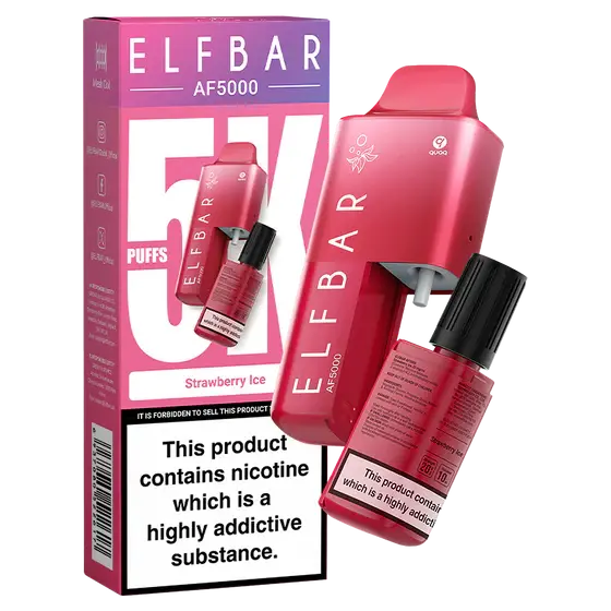 Elf Bar AF5000 Strawberry Ice Elfbar AF5000 Vape Kit My Store