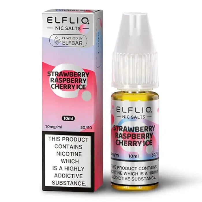 ELFBAR ElfLiq Strawberry Raspberry Cherry Ice Nic Salts - 10m My Store