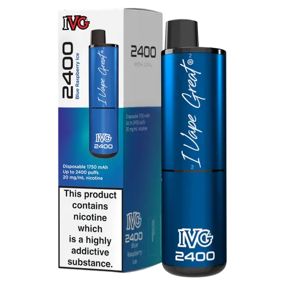 Blue Raspberry Ice IVG 2400 Disposable Vape My Store