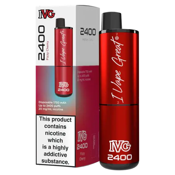 Fizzy Cherry IVG 2400 Disposable Vape My Store